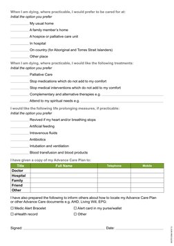 Advance Care Plan Template UK | PDF | Palliative Care | Therapy