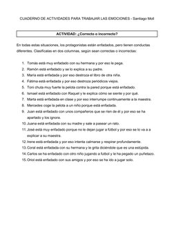 Actividades para Trabajar Emociones | PDF | Las emociones | Ira