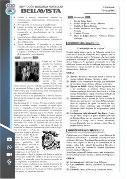 Literatura  
Tercer grado 
➢ Debido al marcado dramatismo, abundan las 
exclamaciones, imprecaciones, deprecaciones y