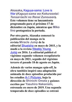 Akasaka, Kaguya-sama: Love is 
War (https://somoskudasai.com/tag/kaguya-sama-love-is-war) (Kaguya-sama wa Kokurasetai: 
Tensa