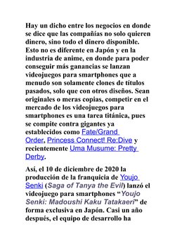 Hay un dicho entre los negocios en donde
se dice que las compañías no solo quieren
dinero, sino todo el dinero disponible. 
E