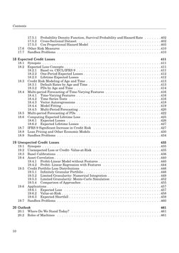 Contents
17.5.1
Probability Density Function, Survival Probability and Hazard Rate . . . . . . . 402
17.5.2
Cross-Sectional D