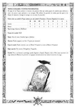 TROPAS AUXILIARES (7 PUNTOS POR MINIATURA)
El origen de las Tropas auxiliares se remonta a las primeras tribus que usaban gru