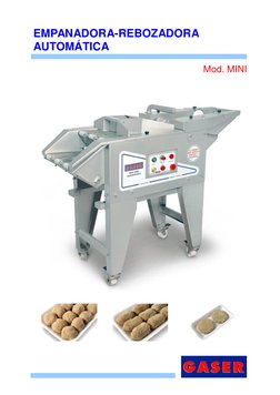 EMPANADORA-REBOZADORA 
AUTOMÁTICA  
 
 
 
Mod. MINI 
 
 
 
 
 
 
 
 
