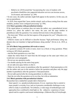 -
Biebel et al. (2018) noted that “incorporating the voice of students with 
psychiatric disabilities into supported educatio