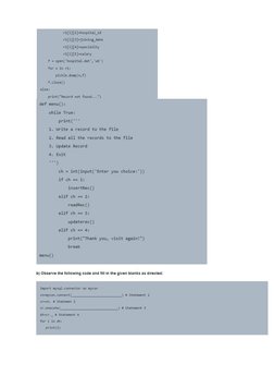 Menu-Driven Python Programs Guide | PDF | Databases | Computing