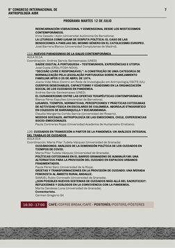 7
8° CONGRESO INTERNACIONAL DE 
ANTROPOLOGÍA AIBR
REENCARNACIÓN VIBRACIONAL Y DIMENSIONAL DESDE LOS MISTICISMOS 
CONTEMPORÁNE