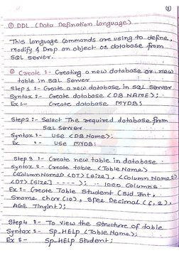 SQL Handwritten Notes | PDF