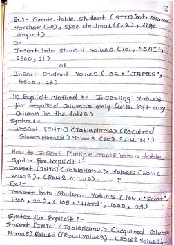 SQL Handwritten Notes | PDF