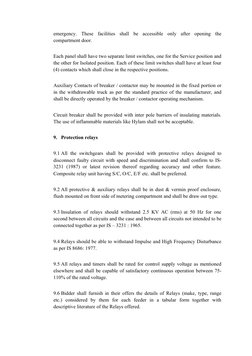 11 kV Switchgear Specification Guide | PDF | Relay | Insulator ...