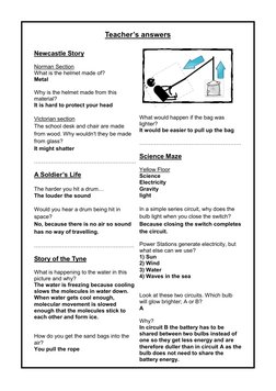 Newcastle Story 
 
Norman Section 
What is the helmet made of?  
Metal 
 
Why is the helmet made from this  
material? 
It
