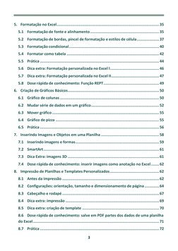 3 
 
5. Formatação no Excel ............................................................................................