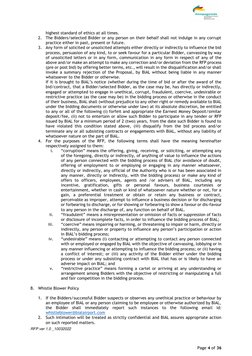 RFP ver 1.0 _10032022 
 
 
 
Page 4 of 36 
 
highest standard of ethics at all times. 
2. The Bidders/selected Bidder or an