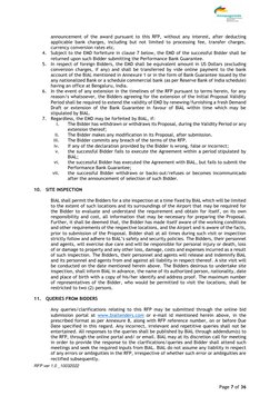 RFP ver 1.0 _10032022 
 
 
 
Page 7 of 36 
 
announcement of the award pursuant to this RFP, without any interest, after de