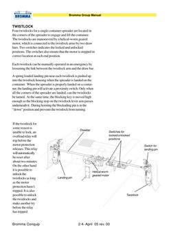 Bromma Conquip 2-4- April 05 rev. 00
Bromma Group Manual
Landing pin
Helical worm
geare