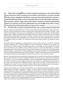 Lívia Taumaturgo, 18 anos 
 
 
Segundo as ideias do sociólogo Habermas, os meios de comunicação são fundamentais para a razão
