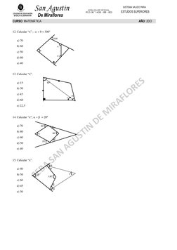 A
 
G
 
U
 S
T
I
N
N
 
  
A
 
S
 
SISTEMA VALIDO PARA
 
 
 
 
 
CURSO: MATEMÁTICA 
 
AÑO: 2DO 
 
12. Calcular “x” ;  =