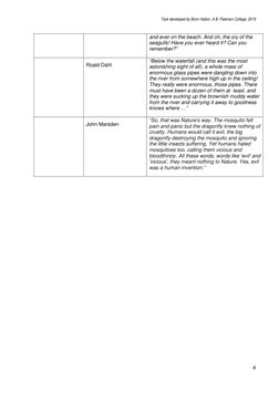 Task developed by Bonn Hatton, A.B. Paterson College, 2019 
 
4 
 
and ever on the beach. And oh, the cry of the 
seagulls! H