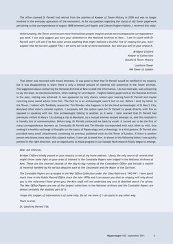 Ripperologist 122  September 2011 
6
7KHRIÀFHFODLPHG'U3DUQHOOKDGUHWLUHGIURPWKHSRVLWLRQRIKeeper of Tower History in