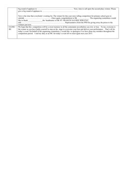 Emcee Script for Singing Competition | PDF