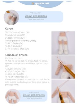 30-32. (3voltas) 36pb (36) 
33. (4pb, 1dim)x6 (30)
34. (3pb, 1dim)x6 (24)
Trocar para cor Chantilly (7563)
35. BLO 24pbx (24)