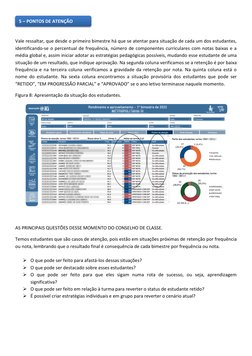Vale ressaltar, que desde o primeiro bimestre há que se atentar para situação de cada um dos estudantes, 
identificando-s