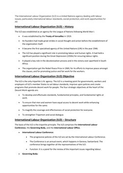 Functions and Structure of the ILO | PDF | International Labour ...