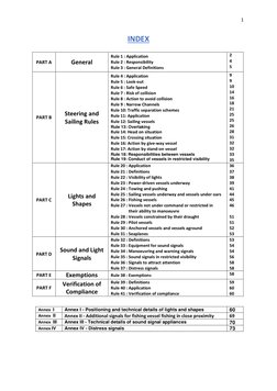1 
INDEX 
 
 
 
PART A 
General 
Rule 1 : Application  
        
Rule 2 : Responsibility 
        
Rule 3 : General Definit