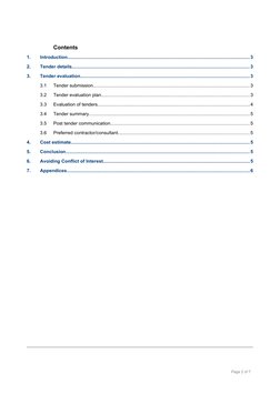 Tender Recap Report Example Construction Tender Evaluation Template | PDF | Business