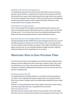 Inability to Revisit Previous Questions 
It is important to note that on the UCAT you will not be able to return to previou