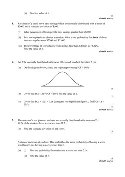 Normal Distribution Exam Questions | PDF | Normal Distribution ...