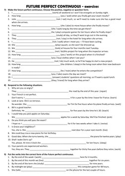 Future Perfect Simple Exercises | PDF