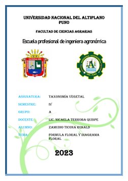 Universidad Nacional del Altiplano  
Puno 
 
Facultad de ciencias agrarias 
 
Escuela profesional de ingeniera agronómica