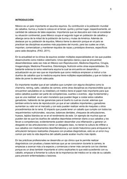 5
INTRODUCCIÓN
México es un país importante en asuntos equinos. Su contribución a la población mundial
de caballos, burros y