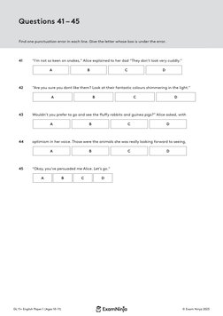 11 Plus GL Assessment English Question Booklet PDF | PDF