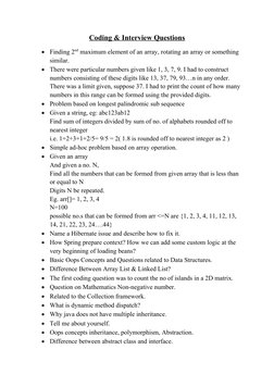 EPAM Coding Interview Questions Guide | PDF | Class (Computer ...