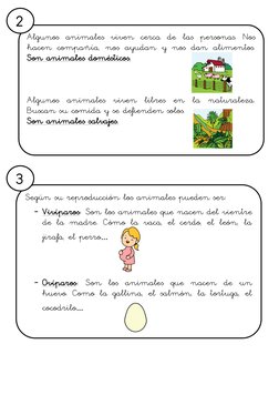 Algunos animales viven cerca de las personas. Nos 
hacen comp