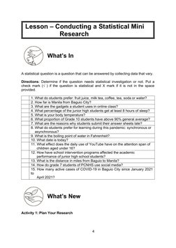 Math10 - q4 - Mod6-8 - Formulation of Statistical Mini Research by ...