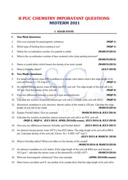 II PUC Chemistry Important Questions | PDF | Transition Metals ...