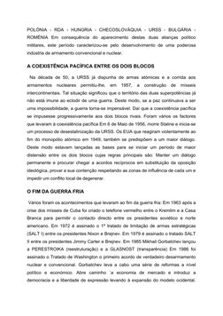 POLÓNIA  -  RDA  -  HUNGRIA  -  CHECOSLOVÁQUIA  -  URSS  -  BULGÁRIA  -
ROMÉNIA  Em  consequência  do  aparecimento  destas