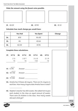 Year 4 End of Year Maths Assessment | PDF | Length | Mathematics