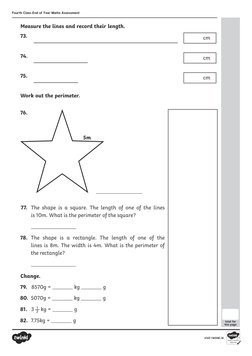 Year 4 End of Year Maths Assessment | PDF | Length | Mathematics
