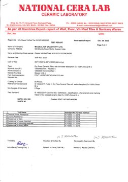 Ceramic Tile Testing Report 2022 | PDF