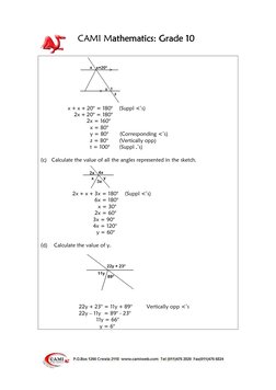CAMI Mathematics
athematics
athematics
athematics: Grade 10
: Grade 10
: Grade 10
: Grade 10