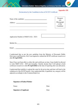 SC/ST Certificate Format for NEET | PDF | Government Of India | Government