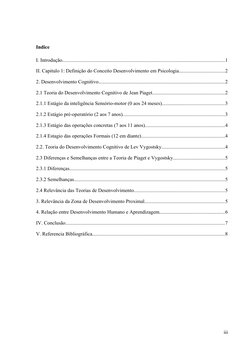 Indice 
I. Introdução........................................................................................................
