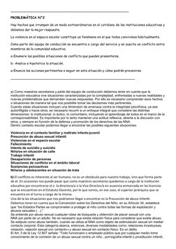 __________________________________________________________
PROBLEMÁTICA N°2
Hay hechos que irrumpen de un modo extraordinario