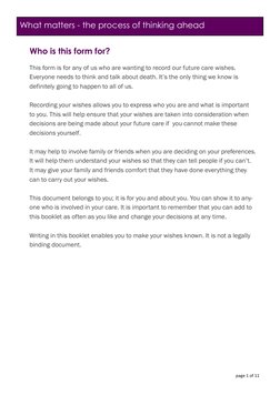 Think Ahead Form.pdf Advance Care Plan: Future Wishes Guide | PDF | Power Of Attorney ...