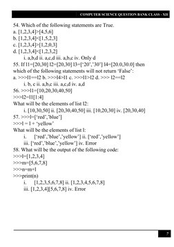 Class 12 Python Revision Questions | PDF | Control Flow | Python ...