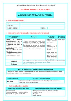 Valores Esenciales en la Familia | PDF | Familia | Evaluación